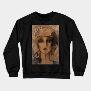 70S ART DECO DOLLY GIRL Crewneck Sweatshirt